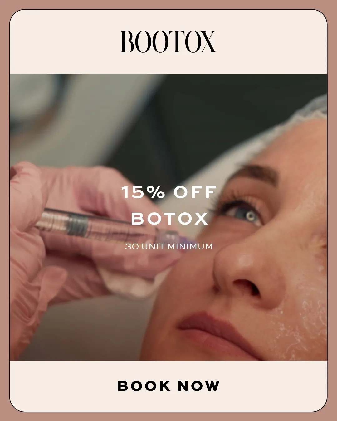 October Bootox special, 15% off Botox with a 30 unit minimum at Beauty Ranch Los Angeles